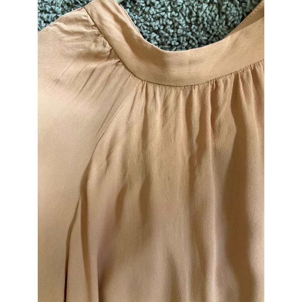 Zara trf womens size Medium maxi dress blush pink bows (see flaws) - Picture 9 of 11